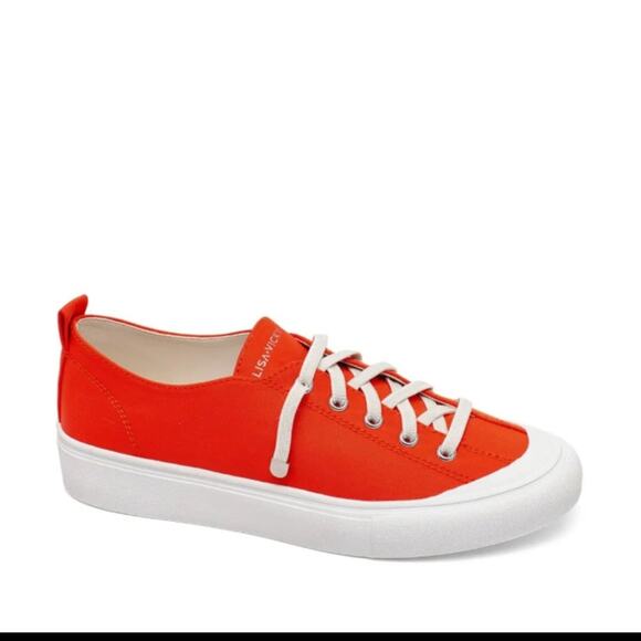 Lisa Vicky orange nylon Goodness Low Top Sneakers - Picture 1 of 11